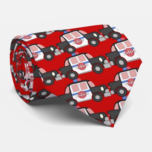 Cartoon Policeman stropdas (Opgerold)