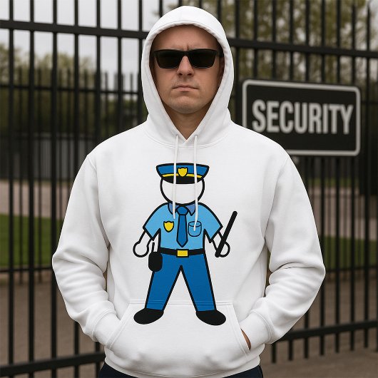 Cartoon Politieagent Fun Wetshandhaving Hoodie