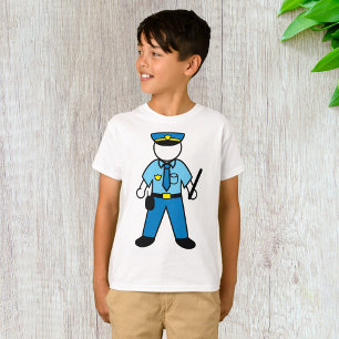 Cartoon Politieagent Fun Wetshandhaving T-shirt