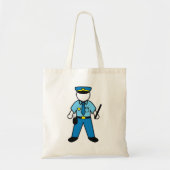 Cartoon Politieagent Fun Wetshandhaving Tote Bag (Voorkant)
