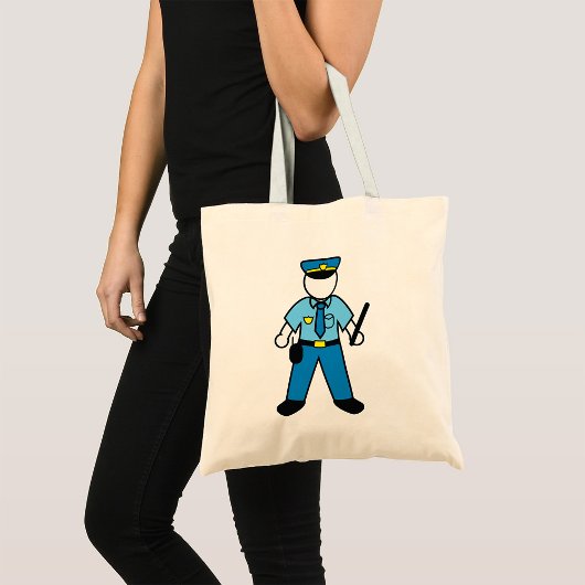 Cartoon Politieagent Fun Wetshandhaving Tote Bag
