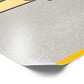 Cartoon politieauto met gevechtslicht foto afdruk (Hoek)