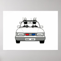 Cartoon politieauto