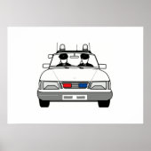 Cartoon politieauto poster (Voorkant)