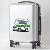Cartoon politiebusje sticker (Koffer)