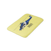 Cartoon politieluchtschroefvliegtuigen badmat (Gekanteld)