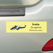 Cartoon politieluchtschroefvliegtuigen bumpersticker (Op auto)