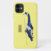 Cartoon politieluchtschroefvliegtuigen Case-Mate iPhone case (Achterkant)