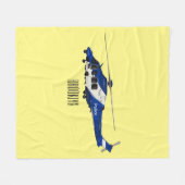 Cartoon politieluchtschroefvliegtuigen fleece deken (Voorkant (Horizontaal))