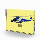 Cartoon politieluchtschroefvliegtuigen fotoblokken (Rechts)