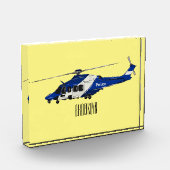 Cartoon politieluchtschroefvliegtuigen fotoblokken (Links)