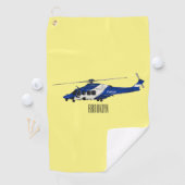 Cartoon politieluchtschroefvliegtuigen golfhanddoek (Insitu)