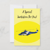 Cartoon politieluchtschroefvliegtuigen kaart (Achterkant)