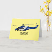 Cartoon politieluchtschroefvliegtuigen kaart (Gele Bloem)