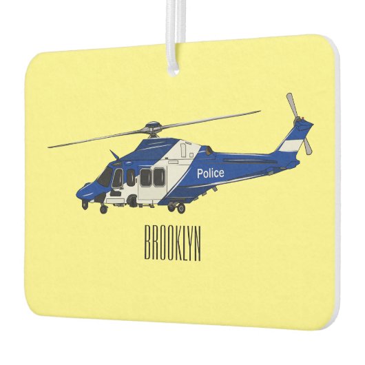 Cartoon politieluchtschroefvliegtuigen luchtverfrisser (Links)