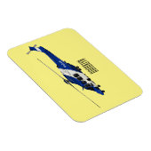 Cartoon politieluchtschroefvliegtuigen magneet (Rechterzijde)