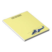 Cartoon politieluchtschroefvliegtuigen notitieblok (Schuin)