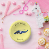 Cartoon politieluchtschroefvliegtuigen papieren kommen (Feest)