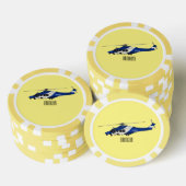 Cartoon politieluchtschroefvliegtuigen poker chips (Opstapeling)