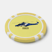 Cartoon politieluchtschroefvliegtuigen poker chips (Enkel)