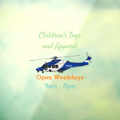 Cartoon politieluchtschroefvliegtuigen raamsticker (Vel 3)