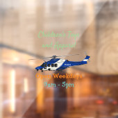 Cartoon politieluchtschroefvliegtuigen raamsticker (Vel 2)