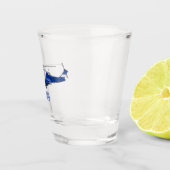 Cartoon politieluchtschroefvliegtuigen shot glas (Rechts)