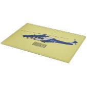 Cartoon politieluchtschroefvliegtuigen snijplank (Hoek)