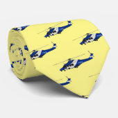 Cartoon politieluchtschroefvliegtuigen stropdas (Opgerold)