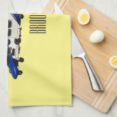 Cartoon politieluchtschroefvliegtuigen theedoek (Quarter Fold)