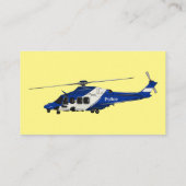 Cartoon politieluchtschroefvliegtuigen visitekaartje (Achterkant)