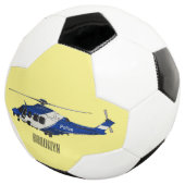 Cartoon politieluchtschroefvliegtuigen voetbal (Drie kwart)