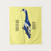 Cartoon politieluchtschroefvliegtuigen wandkleed (Voorkant)