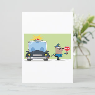 Cartoon politieman kaart