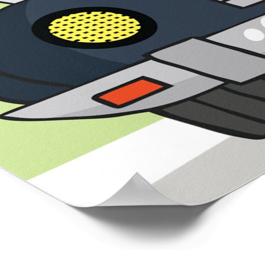 Cartoon politieman poster (Hoek)