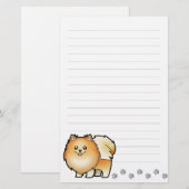 Cartoon Pommeren Briefpapier (Voorkant / Achterkant)