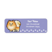 Cartoon Pommeren Etiket (Voorkant)