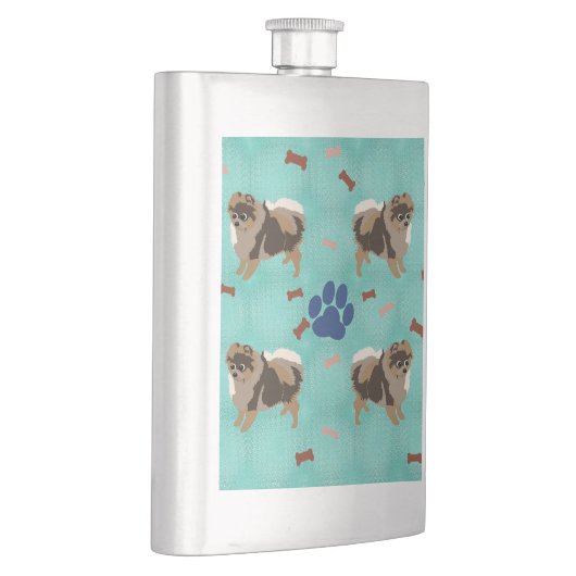 Cartoon Pommeren Heupfles (Rechts)