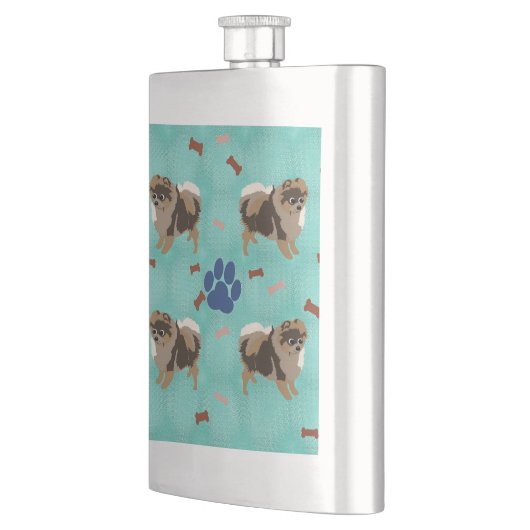 Cartoon Pommeren Heupfles (Links)