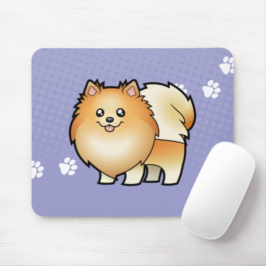 Cartoon Pommeren Muismat (Met muis)