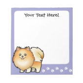 Cartoon Pommeren Notitieblok (Voorkant)