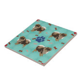 Cartoon Pommeren Tegeltje (Zijkant)