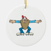 cartoon pomp die SAFE oproept Keramisch Ornament (Voorkant)