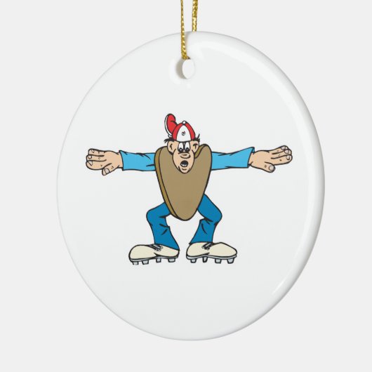 cartoon pomp die SAFE oproept Keramisch Ornament (Links)