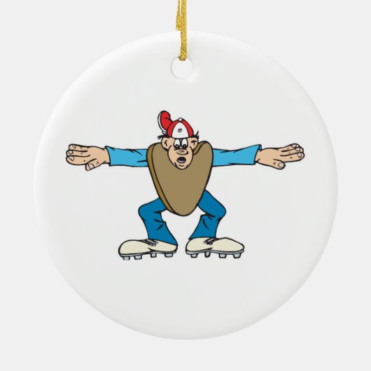 cartoon pomp die SAFE oproept Keramisch Ornament (Achterkant)