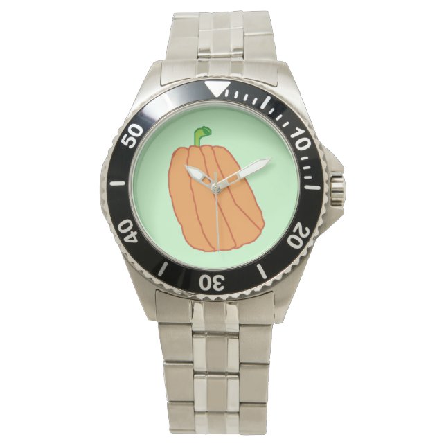 Cartoon pompoen horloge (Voorkant)