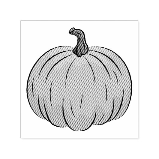 Cartoon Pompoen Vorm Zelfinktende Stempel (Design)