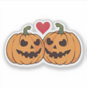 Cartoon pompoenen sticker (Voorkant)