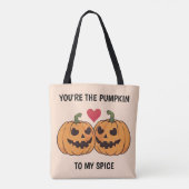 Cartoon pompoenen tote bag (Achterkant)