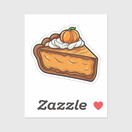 Cartoon pompoentaart sticker (Vel)